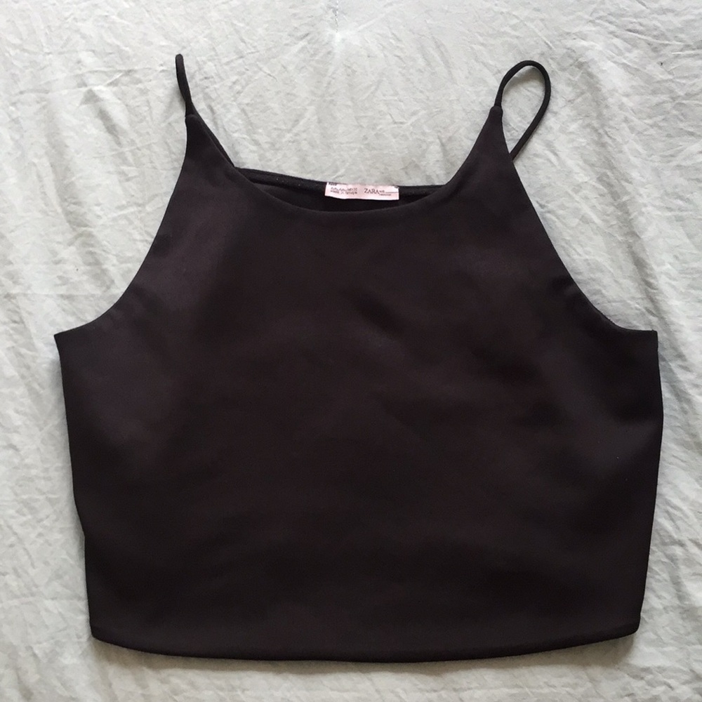 basic Zara Black crop top